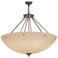 Meyda Lighting Madison 36" 8-Light Timeless Bronze Inverted Pendant Light With Fleshtone Idalight Shade