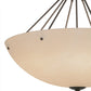 Meyda Lighting Madison 36" 8-Light Timeless Bronze Inverted Pendant Light With Fleshtone Idalight Shade