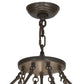 Meyda Lighting Madison 36" 8-Light Timeless Bronze Inverted Pendant Light With Fleshtone Idalight Shade