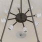 Meyda Lighting Madison 36" 8-Light Timeless Bronze Inverted Pendant Light With Fleshtone Idalight Shade
