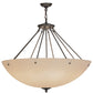 Meyda Lighting Madison 36" 8-Light Timeless Bronze Inverted Pendant Light With Fleshtone Idalight Shade