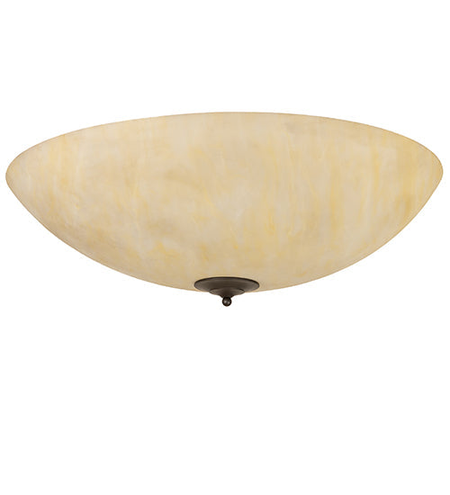 Meyda Lighting Madison 42" 10-Light Oil Rubbed Bronze Flush Mount Light With Beige Frosted Botticino Idalight Shade