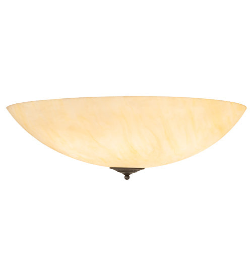 Meyda Lighting Madison 42" 10-Light Oil Rubbed Bronze Flush Mount Light With Beige Frosted Botticino Idalight Shade