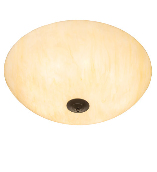Meyda Lighting Madison 42" 10-Light Oil Rubbed Bronze Flush Mount Light With Beige Frosted Botticino Idalight Shade