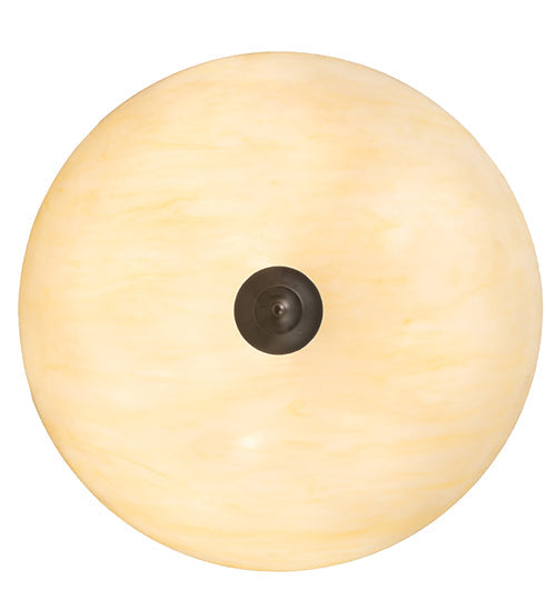 Meyda Lighting Madison 42" 10-Light Oil Rubbed Bronze Flush Mount Light With Beige Frosted Botticino Idalight Shade