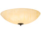 Meyda Lighting Madison 42" 10-Light Oil Rubbed Bronze Flush Mount Light With Beige Frosted Botticino Idalight Shade