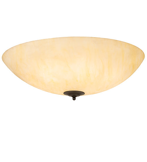 Meyda Lighting Madison 42" 10-Light Oil Rubbed Bronze Flush Mount Light With Beige Frosted Botticino Idalight Shade