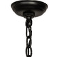 Meyda Lighting Madison 44" 8-Light Textured Black Inverted Pendant Light With Whitestone Idalight Shade