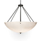 Meyda Lighting Madison 44" 8-Light Textured Black Inverted Pendant Light With Whitestone Idalight Shade