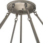 Meyda Lighting Madison 48" 8-Light Nickel Semi-flush Mount Light With Whitestone Idalight Shade Glass