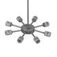 Meyda Lighting Madison 48" 8-Light Nickel Semi-flush Mount Light With Whitestone Idalight Shade Glass