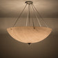 Meyda Lighting Madison 48" 8-Light Nickel Semi-flush Mount Light With Whitestone Idalight Shade Glass