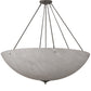 Meyda Lighting Madison 48" 8-Light Nickel Semi-flush Mount Light With Whitestone Idalight Shade Glass