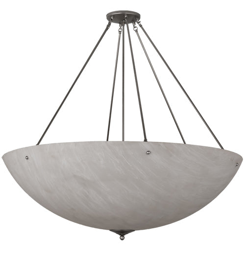 Meyda Lighting Madison 48" 8-Light Nickel Semi-flush Mount Light With Whitestone Idalight Shade Glass