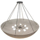 Meyda Lighting Madison 48" 8-Light Nickel Semi-flush Mount Light With Whitestone Idalight Shade Glass