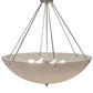 Meyda Lighting Madison 48" 8-Light Nickel Semi-flush Mount Light With Whitestone Idalight Shade Glass