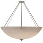 Meyda Lighting Madison 48" 8-Light Nickel Semi-flush Mount Light With Whitestone Idalight Shade Glass