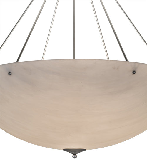 Meyda Lighting Madison 48" 8-Light Nickel Semi-flush Mount Light With Whitestone Idalight Shade Glass