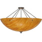 Meyda Lighting Madison 48" 8-Light Timeless Bronze Semi-flush Mount Ceiling Light With Beige Mica Shade Glass