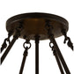 Meyda Lighting Madison 48" 8-Light Timeless Bronze Semi-flush Mount Ceiling Light With Beige Travertine Idalight Shade