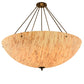 Meyda Lighting Madison 48" 8-Light Timeless Bronze Semi-flush Mount Ceiling Light With Beige Travertine Idalight Shade