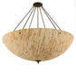 Meyda Lighting Madison 48" 8-Light Timeless Bronze Semi-flush Mount Ceiling Light With Beige Travertine Idalight Shade