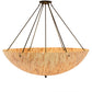 Meyda Lighting Madison 48" 8-Light Timeless Bronze Semi-flush Mount Ceiling Light With Beige Travertine Idalight Shade