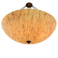 Meyda Lighting Madison 48" 8-Light Timeless Bronze Semi-flush Mount Ceiling Light With Beige Travertine Idalight Shade