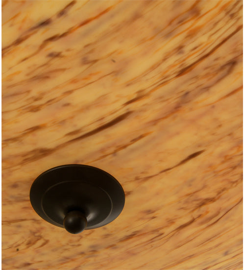Meyda Lighting Madison 48" 8-Light Timeless Bronze Semi-flush Mount Ceiling Light With Beige Travertine Idalight Shade