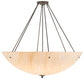 Meyda Lighting Madison 48" 8-Light Timeless Bronze Semi-flush Mount Light With Beige Sahara Taupe Idalight Shade