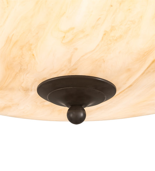 Meyda Lighting Madison 48" 8-Light Timeless Bronze Semi-flush Mount Light With Beige Sahara Taupe Idalight Shade