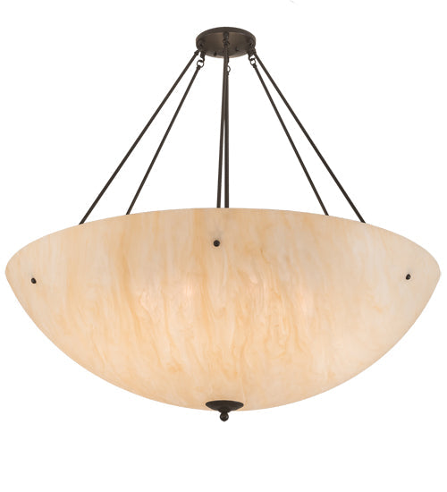 Meyda Lighting Madison 48" 8-Light Timeless Bronze Semi-flush Mount Light With Beige Sahara Taupe Idalight Shade