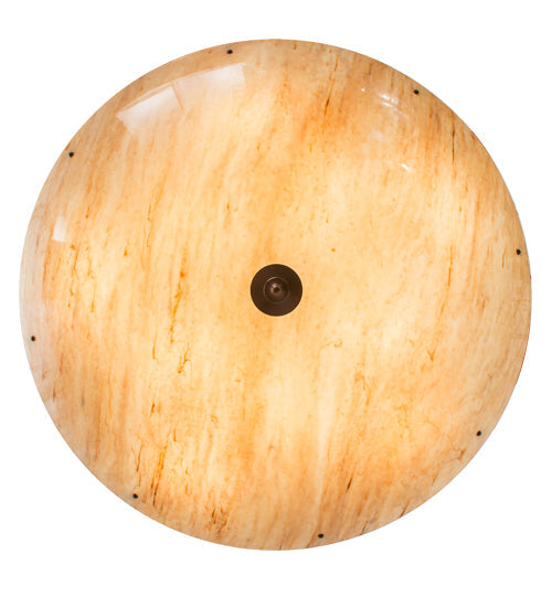 Meyda Lighting Madison 60" 10-Light Mahogany Bronze Inverted Pendant Light With Beige Travertine Idalight Shade Glass