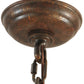 Meyda Lighting Madison 60" 12-Light Antique Rust Inverted Pendant Light With Ambra Siena Idalight Shade