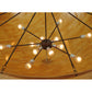 Meyda Lighting Madison 60" 12-Light Antique Rust Inverted Pendant Light With Ambra Siena Idalight Shade