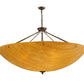 Meyda Lighting Madison 60" 12-Light Antique Rust Inverted Pendant Light With Ambra Siena Idalight Shade
