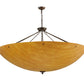 Meyda Lighting Madison 60" 12-Light Antique Rust Inverted Pendant Light With Ambra Siena Idalight Shade