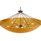 Meyda Lighting Madison 60" 12-Light Antique Rust Inverted Pendant Light With Ambra Siena Idalight Shade