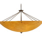 Meyda Lighting Madison 60" 12-Light Antique Rust Inverted Pendant Light With Ambra Siena Idalight Shade