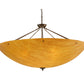 Meyda Lighting Madison 60" 12-Light Antique Rust Inverted Pendant Light With Ambra Siena Idalight Shade