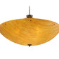 Meyda Lighting Madison 60" 12-Light Antique Rust Inverted Pendant Light With Ambra Siena Idalight Shade