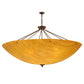 Meyda Lighting Madison 60" 12-Light Antique Rust Inverted Pendant Light With Ambra Siena Idalight Shade