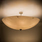 Meyda Lighting Madison 60" 12-Light Nickel Semi-flush Mount Light With Whitestone Idalight Shade Glass