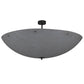 Meyda Lighting Madison 60" 12-Light Nickel Semi-flush Mount Light With Whitestone Idalight Shade Glass