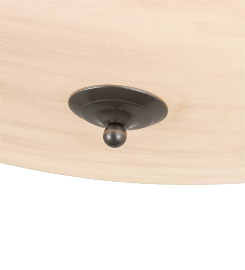 Meyda Lighting Madison 60" 12-Light Nickel Semi-flush Mount Light With Whitestone Idalight Shade Glass