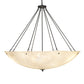 Meyda Lighting Madison 60" 12-Light Textured Black Inverted Pendant Light With Sahara Taupe Idalight Shade