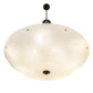 Meyda Lighting Madison 60" 12-Light Textured Black Inverted Pendant Light With Sahara Taupe Idalight Shade