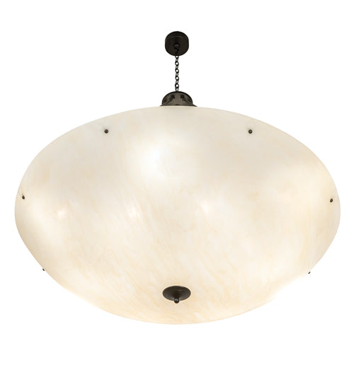 Meyda Lighting Madison 60" 12-Light Textured Black Inverted Pendant Light With Sahara Taupe Idalight Shade