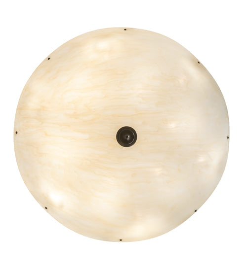 Meyda Lighting Madison 60" 12-Light Textured Black Inverted Pendant Light With Sahara Taupe Idalight Shade