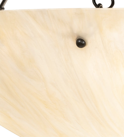 Meyda Lighting Madison 60" 12-Light Textured Black Inverted Pendant Light With Sahara Taupe Idalight Shade